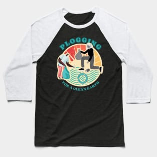 Plogging for a cleaner Earth Baseball T-Shirt